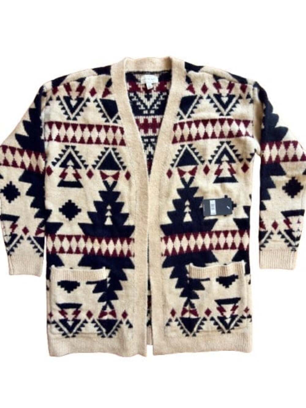 NWT Lucky Brand Aztec Cardigan Small Desert Dreamer Geometric Sweater New $149